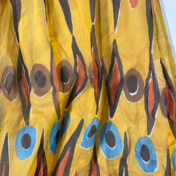 Tory Burch 100% Silk Multi-Colored Artsy Print Midi Woman’s Dress Size 8 - Picture 6 of 14